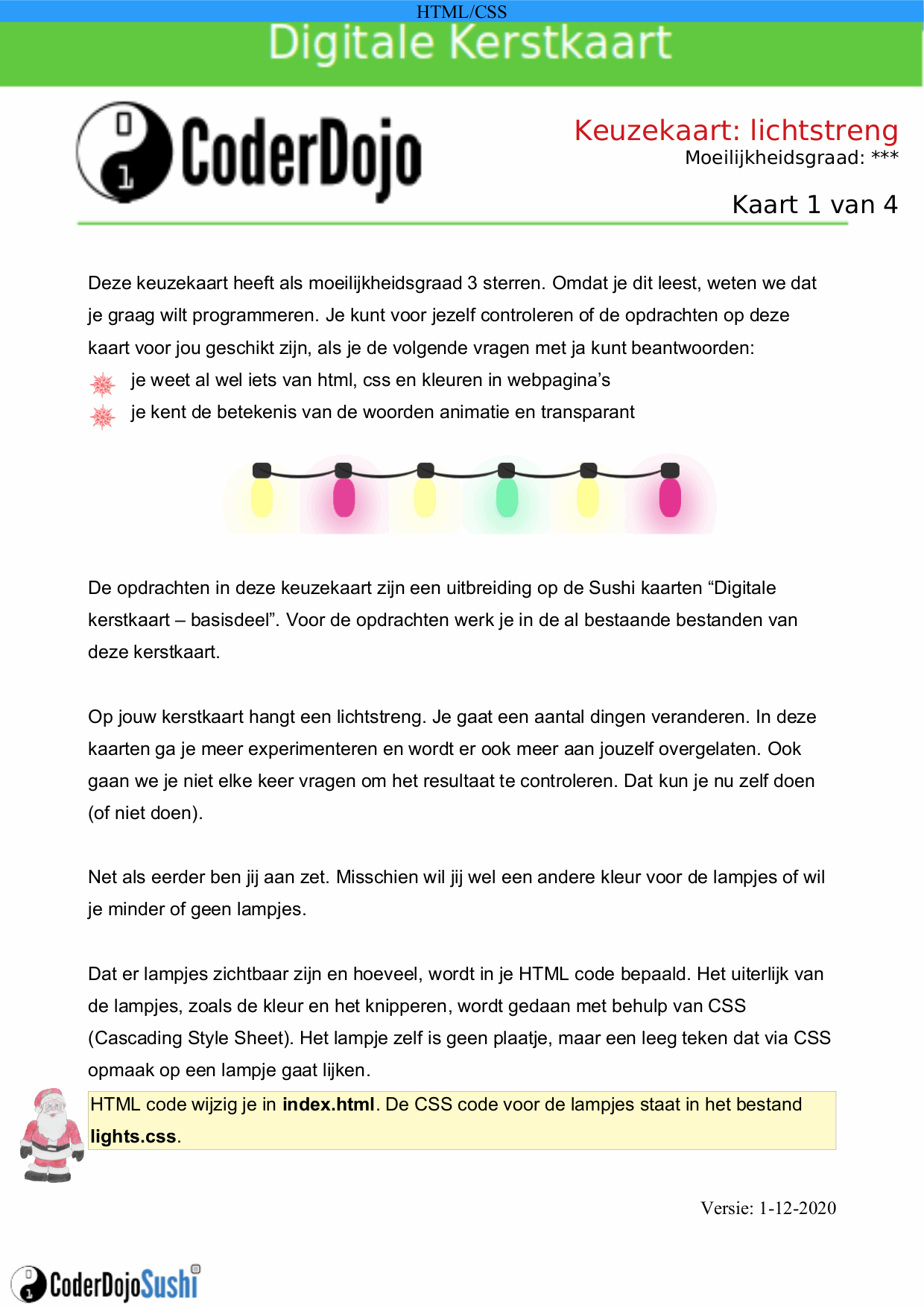 Sushi card - lichtstreng 1