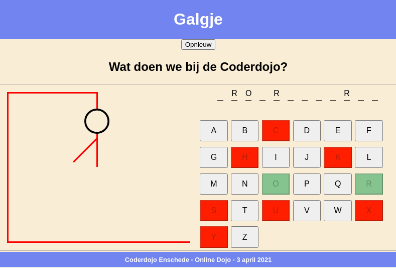 Galgje - meer kleuren aanpassen